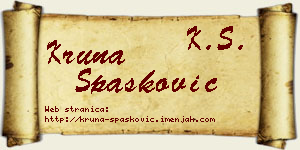 Kruna Spasković vizit kartica